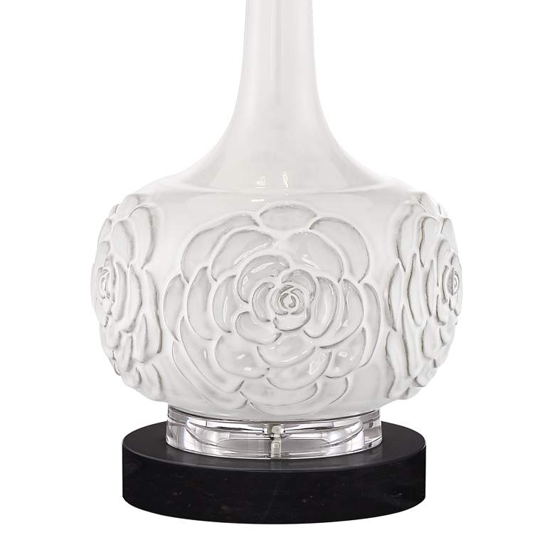 Image 4 Possini Euro Natalia 27 inch Ceramic Lamp with Round Black Marble Riser more views