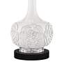 Possini Euro Natalia 27" Ceramic Lamp with Round Black Marble Riser