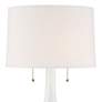 3_Possini Euro Natalia 27" White Ceramic Floral Table Lamps Set of 2 more views