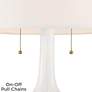 4_Possini Euro Natalia 27" White Ceramic Floral Table Lamps Set of 2 more views