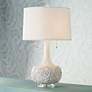 6_Possini Euro Natalia 27" White Ceramic Floral Table Lamps Set of 2 more views