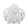 Possini Euro Natalia 27" White Floral Ceramic Table Lamp with Dimmer