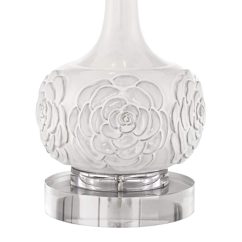 Image 4 Possini Euro Natalia 28 1/2 inch Floral Ceramic Lamp with Acrylic Riser more views