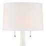 2_Possini Euro Natalia 28 1/2" White Floral Table Lamp with Square Riser more views