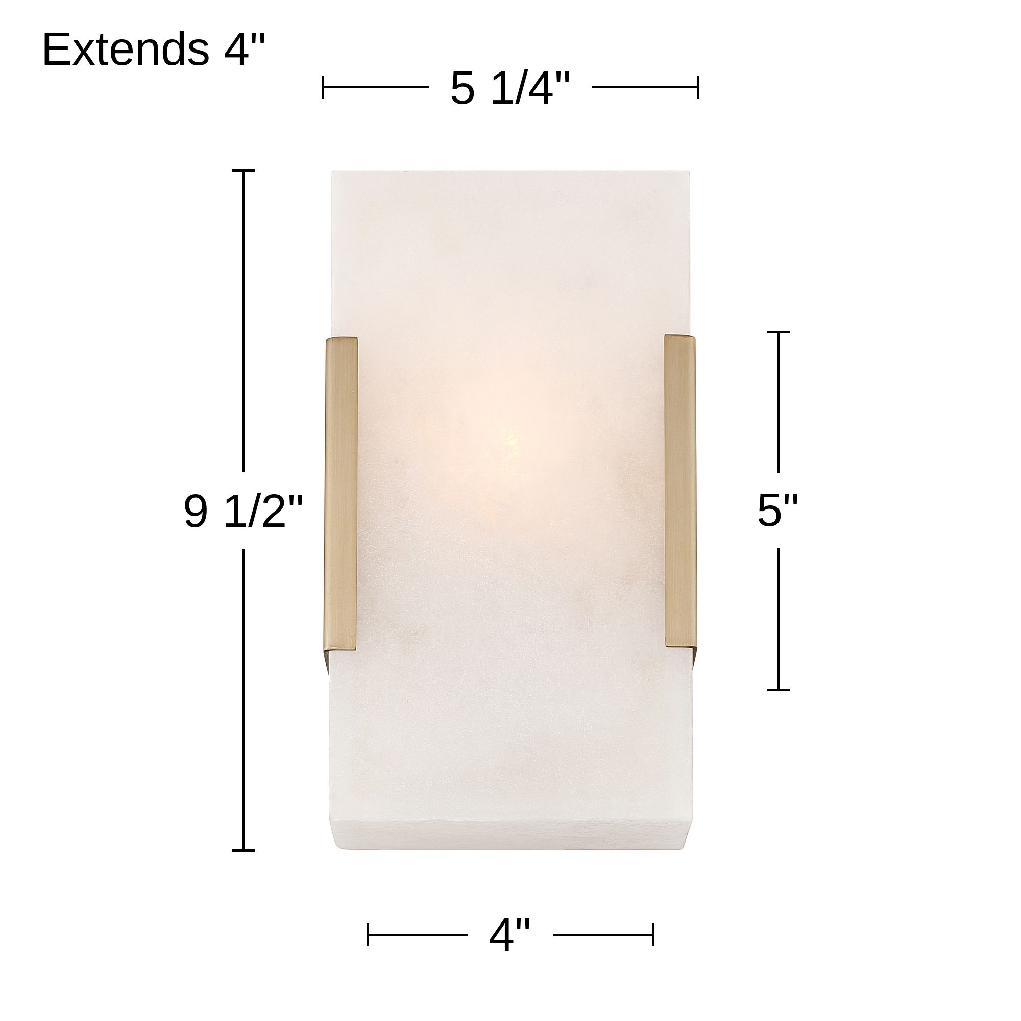 Possini Euro Naya 9 1/2" High Brushed Champagne Alabaster Wall Sconce