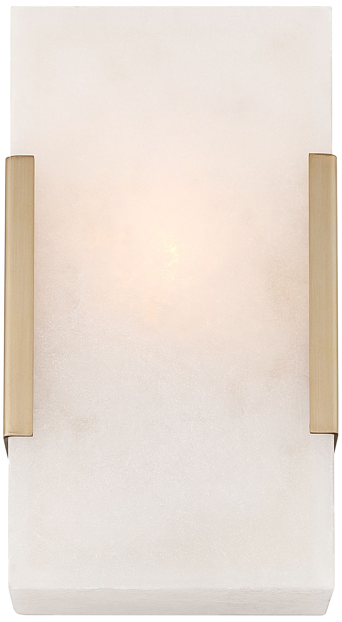 Image 4 Possini Euro Nayar 9 1/2" High Brushed Champagne Alabaster Wall Sconce more views