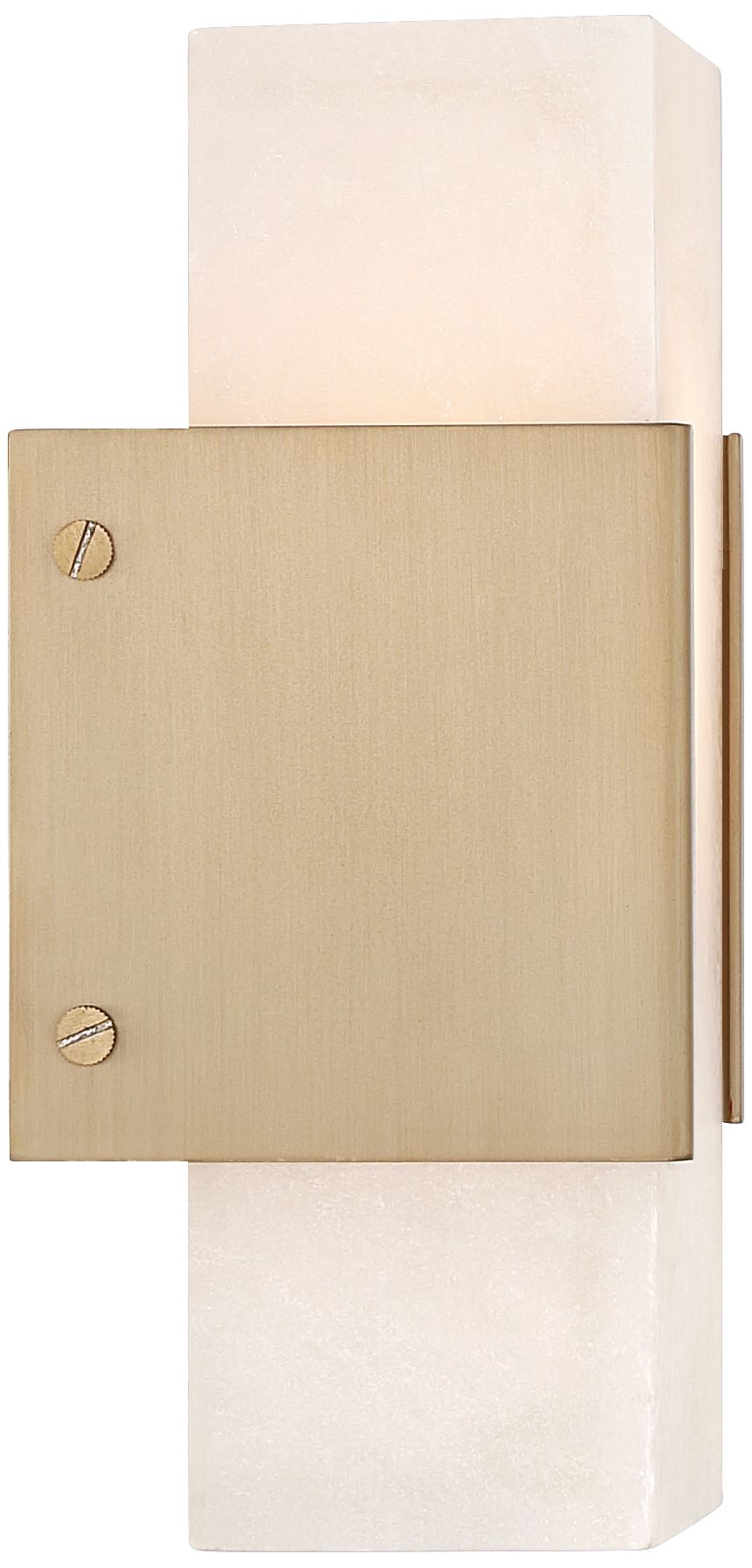 Image 7 Possini Euro Nayar 9 1/2" High Brushed Champagne Alabaster Wall Sconce more views