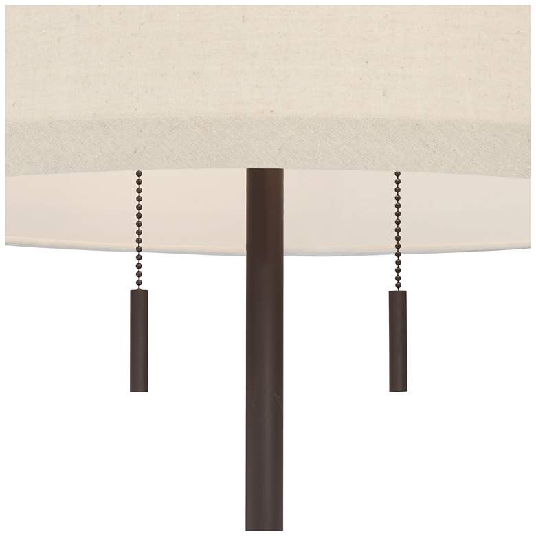 Image 4 Possini Euro Nayla 62 1/2" High Bronze Steel Modern Floor Lamp more views