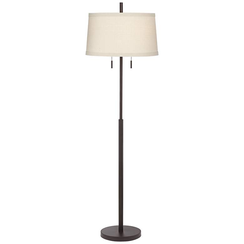 Possini Euro Nayla Bronze Steel Modern Floor Lamp