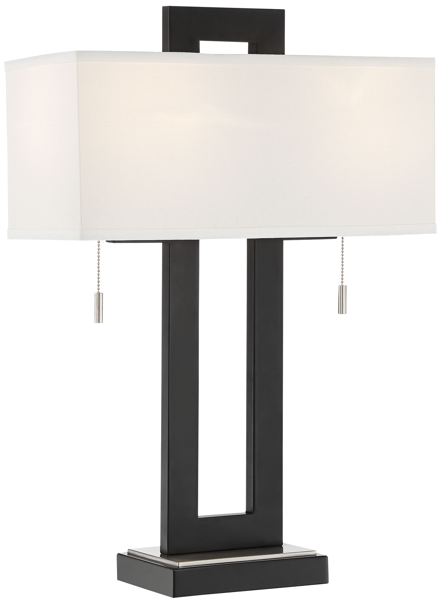 Image 3 Possini Euro Neil 26" Open Rectangular USB Table Lamp