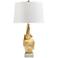 Possini Euro Nelya 32" High Modern Abstract Gold Leaf Table Lamp