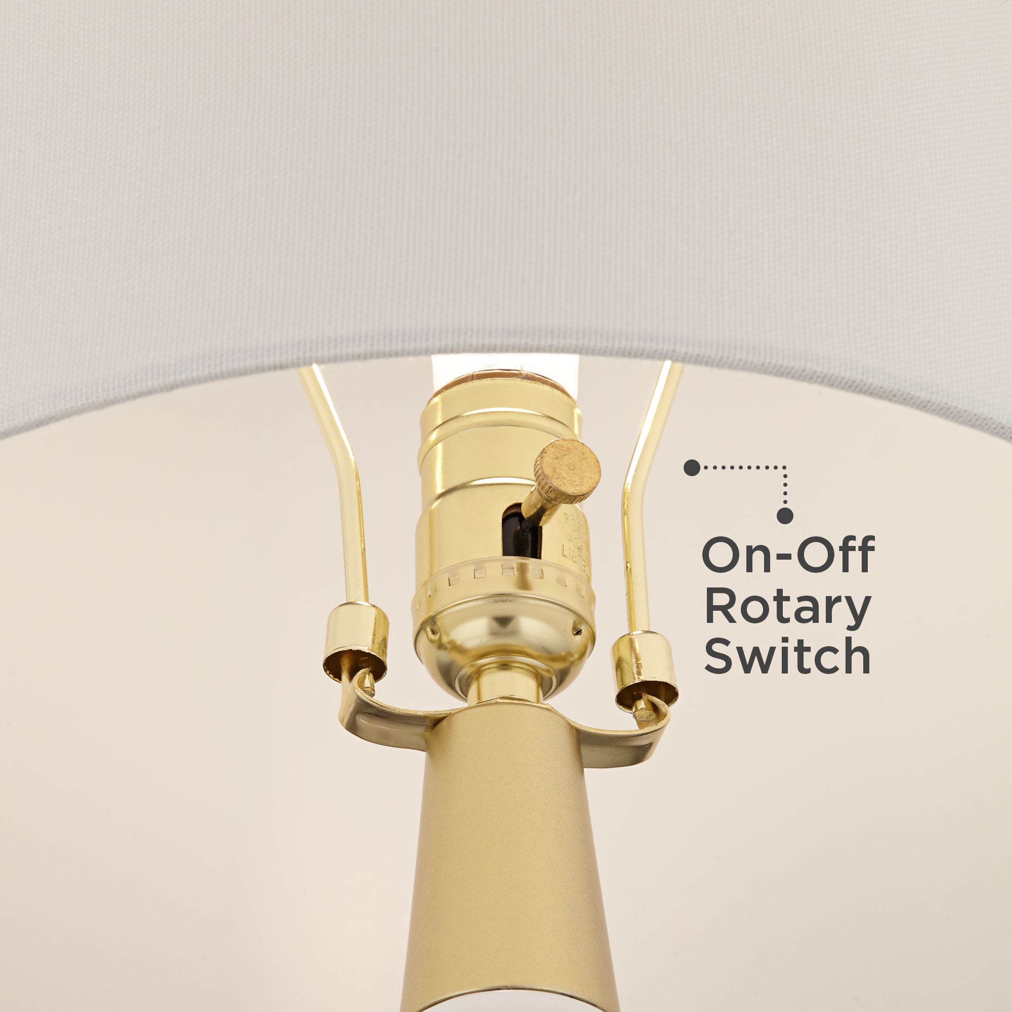 Image 6 Possini Euro Nesbit 25" Gold White Ceramic USB Table Lamps Set of 2 more views