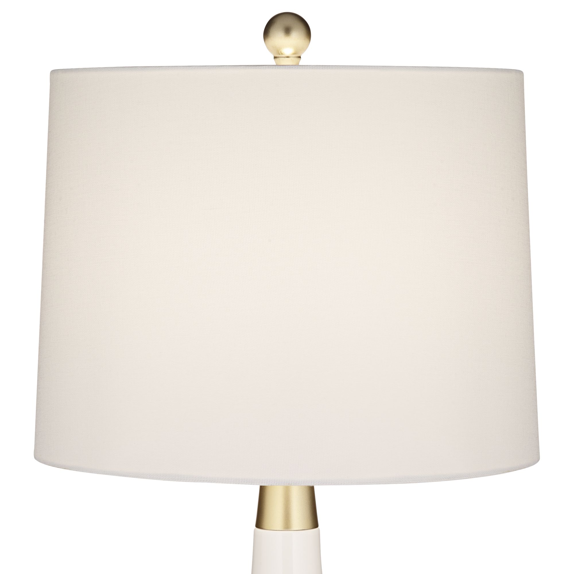 Image 7 Possini Euro Nesbit 25" Gold White Ceramic USB Table Lamps Set of 2 more views