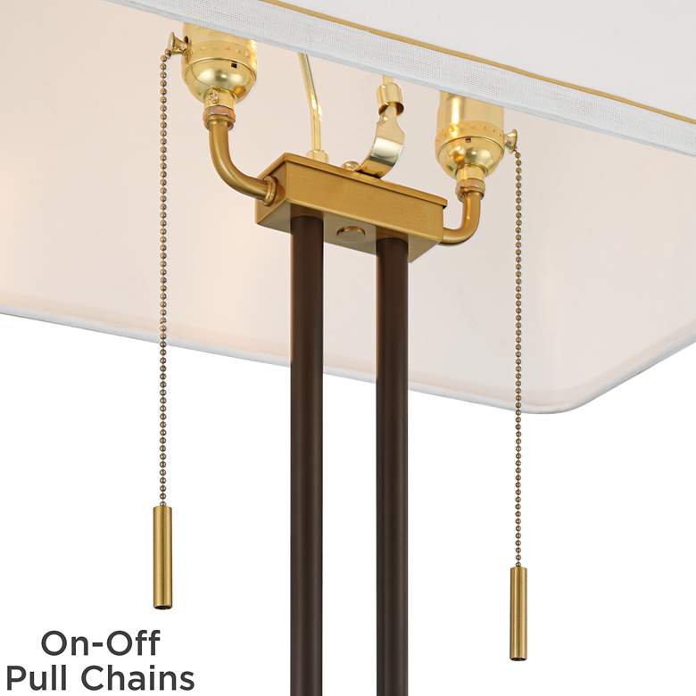 Image 4 Possini Euro Nevada 61 1/2" High Bronze and Gold Floor Lamp more views