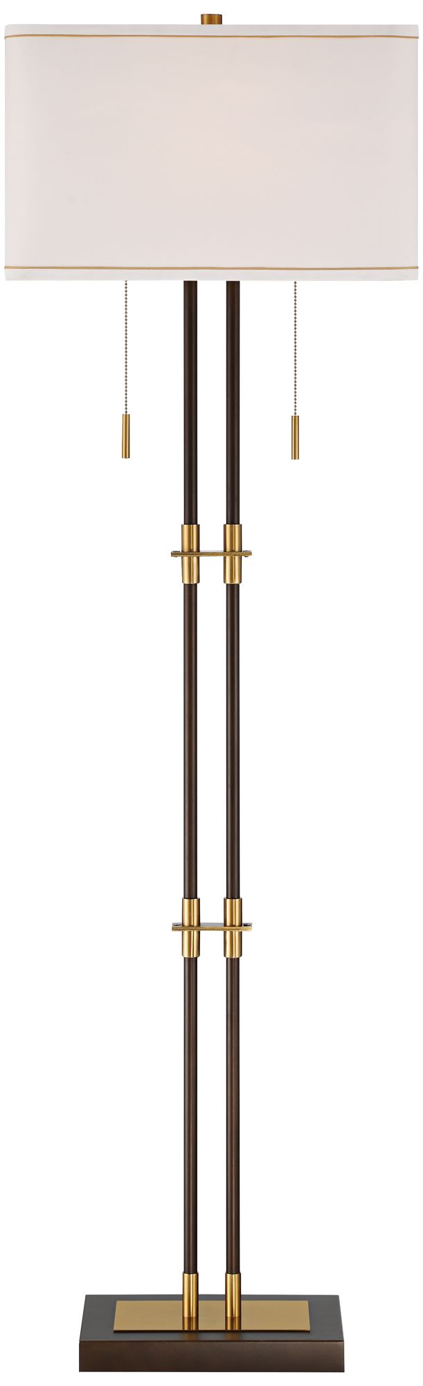 Possini Euro Nevada 61 1/2" High Bronze and Gold Floor Lamp