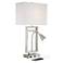 Possini Euro Nevel 29 1/4" USB and Outlet Lamp with Gooseneck LED