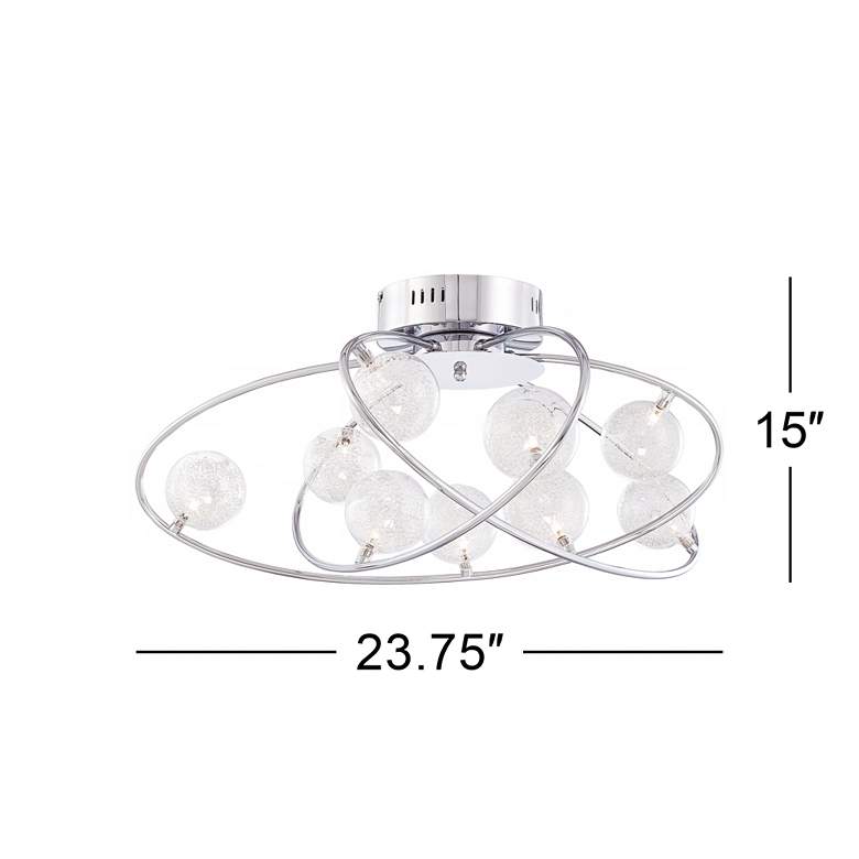 Image 7 Possini Euro New Orbit 23 3/4 inch Wide Chrome Ceiling Light more views