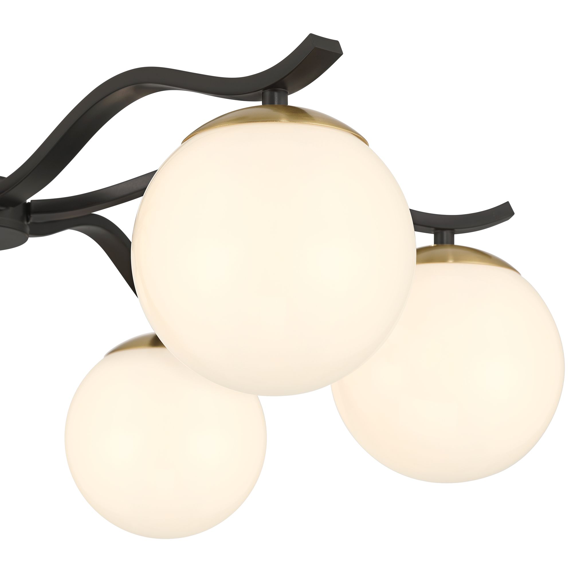 Image 3 Possini Euro Newall 30" Wide Black and Brass 6-Light Chandelier more views