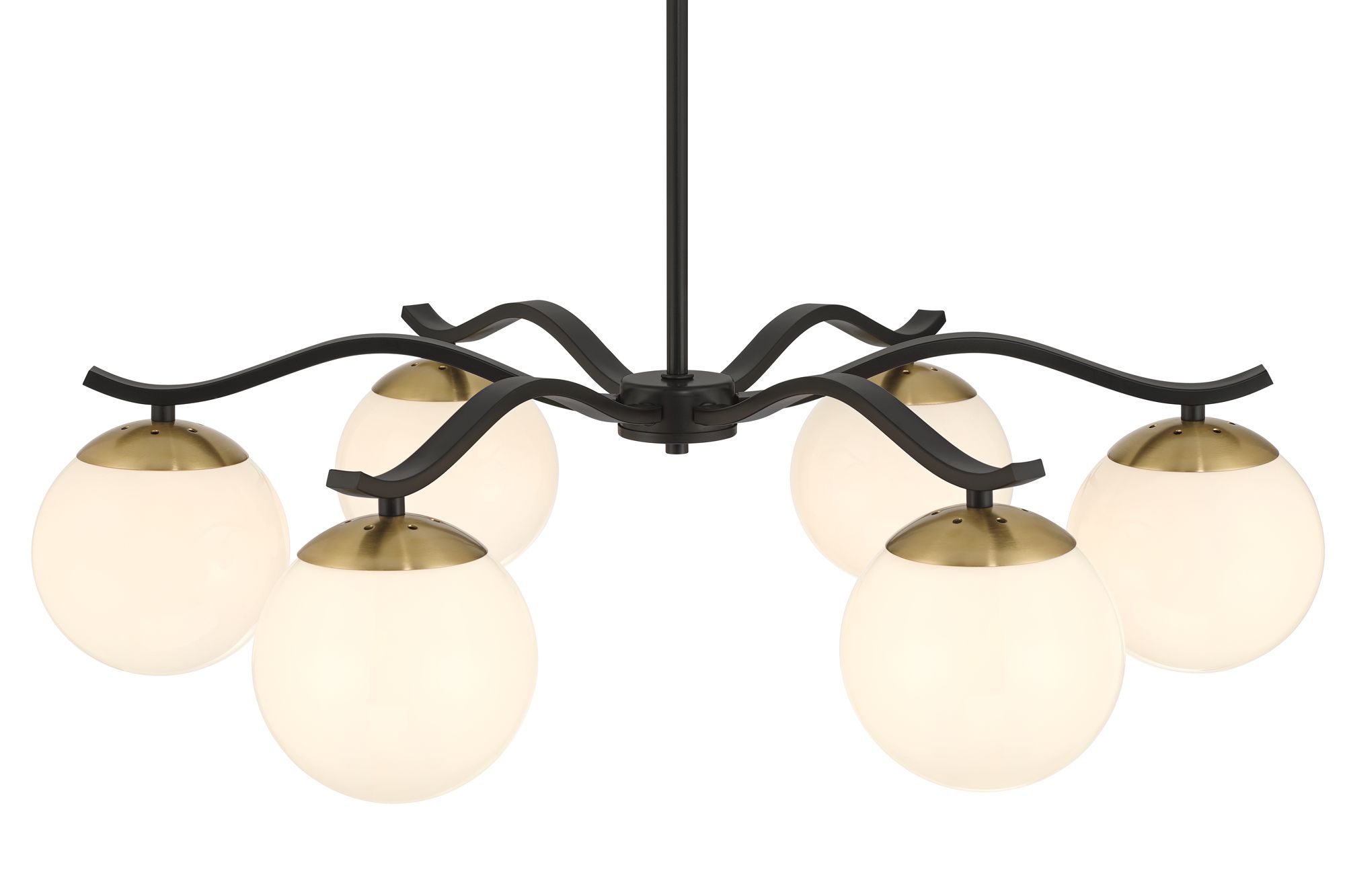 Image 4 Possini Euro Newall 30" Wide Black and Brass 6-Light Chandelier more views