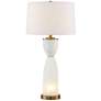 Thumbnail3 of Possini Euro Newman 31 1/4" White Glass Modern Night Light Table Lamp