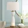 Thumbnail2 of Possini Euro Newman 31 1/4" White Glass Modern Night Light Table Lamp