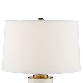 Image5 of Possini Euro Newman 31 1/4" White Glass Modern Night Light Table Lamp more views