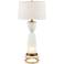 Possini Euro Newman 35" Night Light Table Lamp with Marble Riser