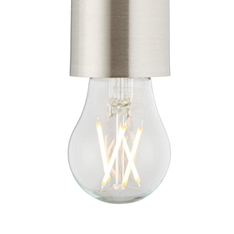 Image 2 Possini Euro Nickel Plug-In Hanging Swag Chandelier with Clear A15 LED Bulb more views