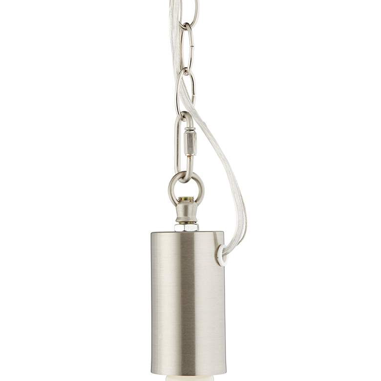 Image 3 Possini Euro Nickel Plug-In Hanging Swag Chandelier with Clear A15 LED Bulb more views