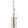 Possini Euro Nickel Plug-In Hanging Swag Chandelier with Clear A15 LED Bulb