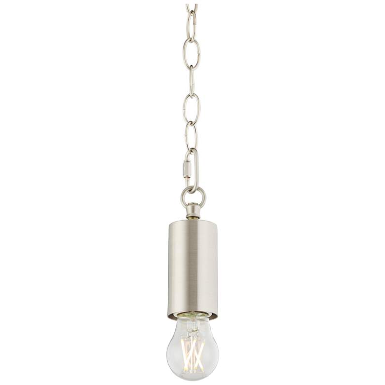 Image 7 Possini Euro Nickel Plug-In Hanging Swag Chandelier with Clear A15 LED Bulb more views