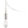 Possini Euro Nickel Plug-In Hanging Swag Chandelier with Edison LED Bulb
