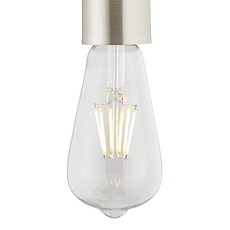 Image 2 Possini Euro Nickel Plug-In Hanging Swag Chandelier with Edison LED Bulb more views