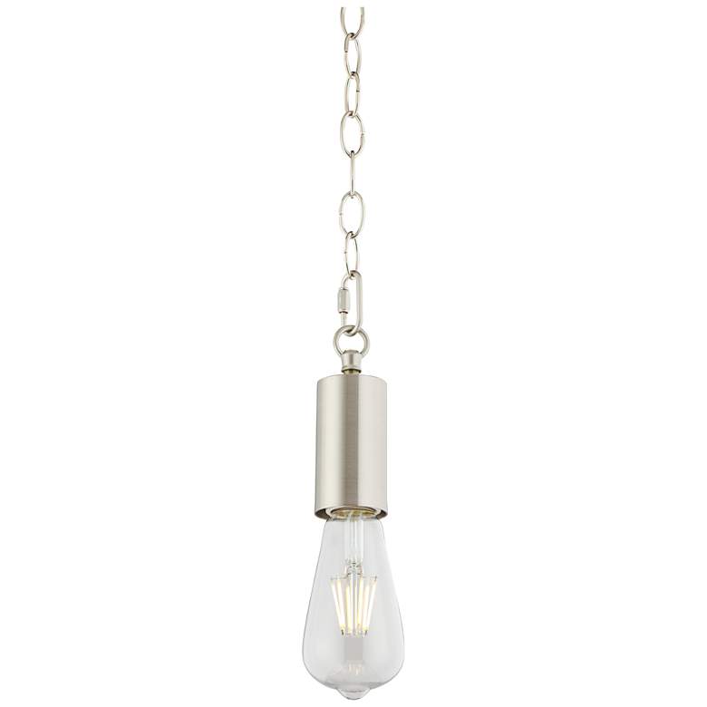 Image 7 Possini Euro Nickel Plug-In Hanging Swag Chandelier with Edison LED Bulb more views