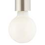 Possini Euro Nickel Plug-In Hanging Swag Chandelier with Milky G25 LED Bulb