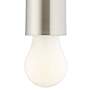 Possini Euro Nickel Plug-In Swag Chandelier with Frosted A15 LED Bulb