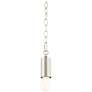 Possini Euro Nickel Plug-In Swag Chandelier with Frosted A15 LED Bulb