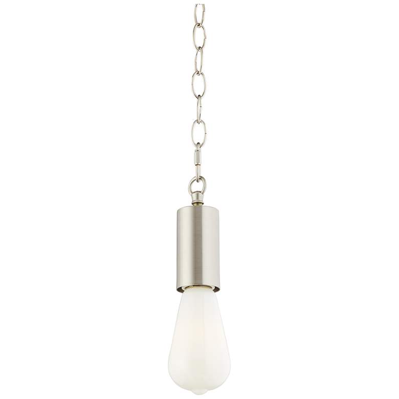 Image 7 Possini Euro Nickel Plug-In Swag Chandelier with Milky ST21 LED Bulb more views
