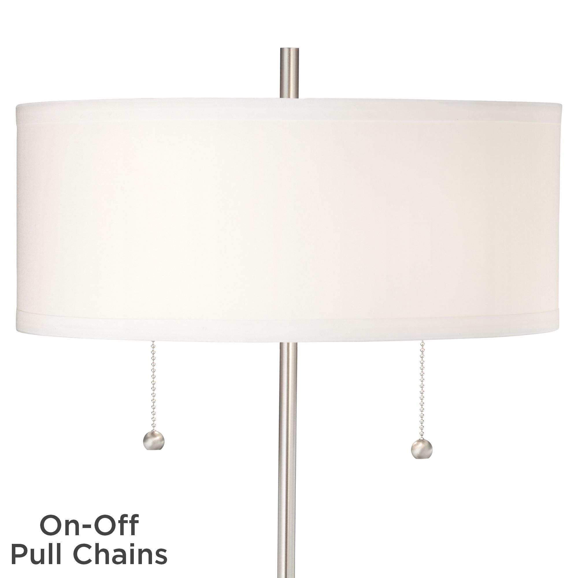 Image 6 Possini Euro Nikola 23 3/4" Silver Outlet and USB Table Lamps Set of 2 more views
