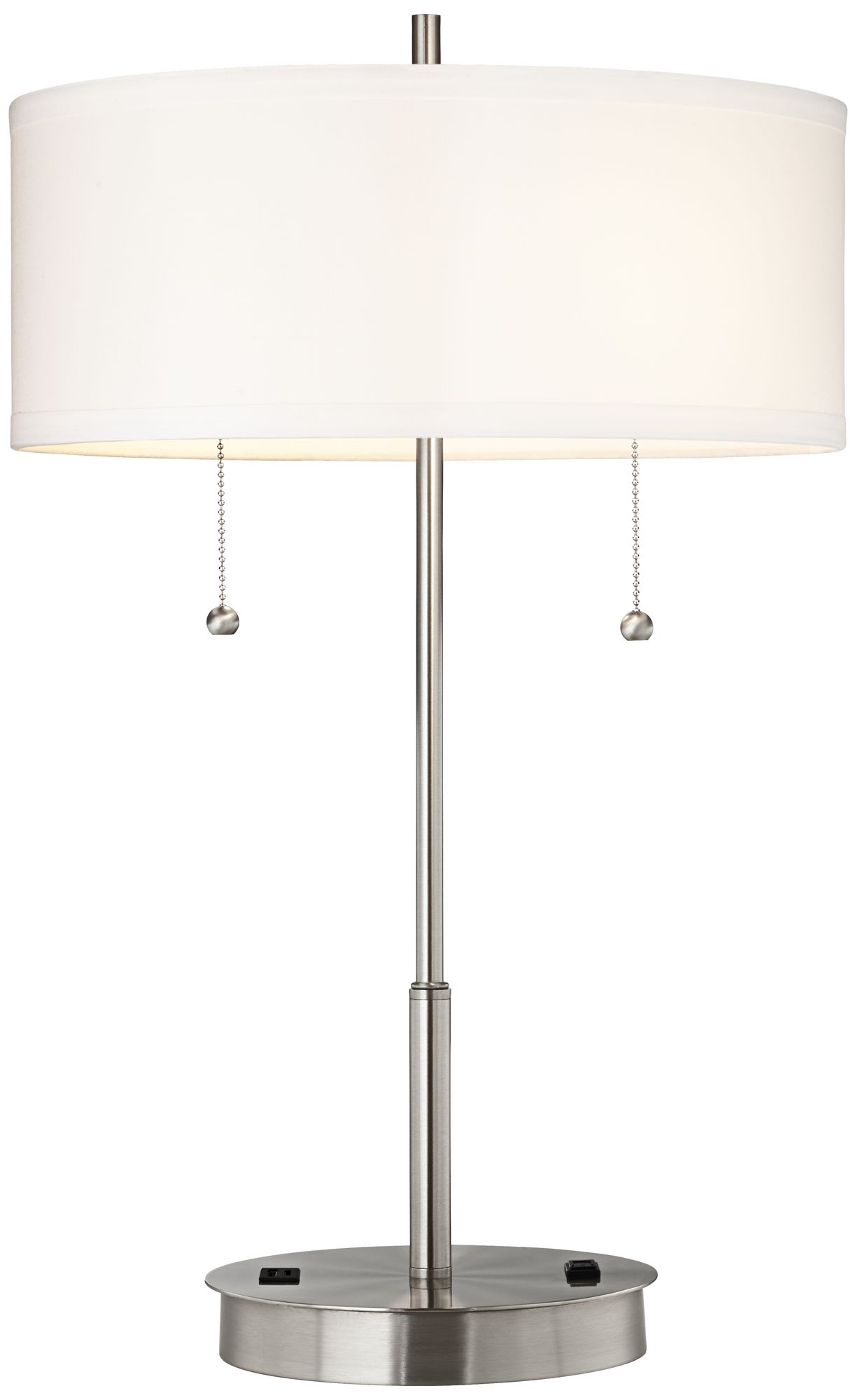 Image 7 Possini Euro Nikola 23 3/4" USB Port and Utility Plug Metal Table Lamp more views