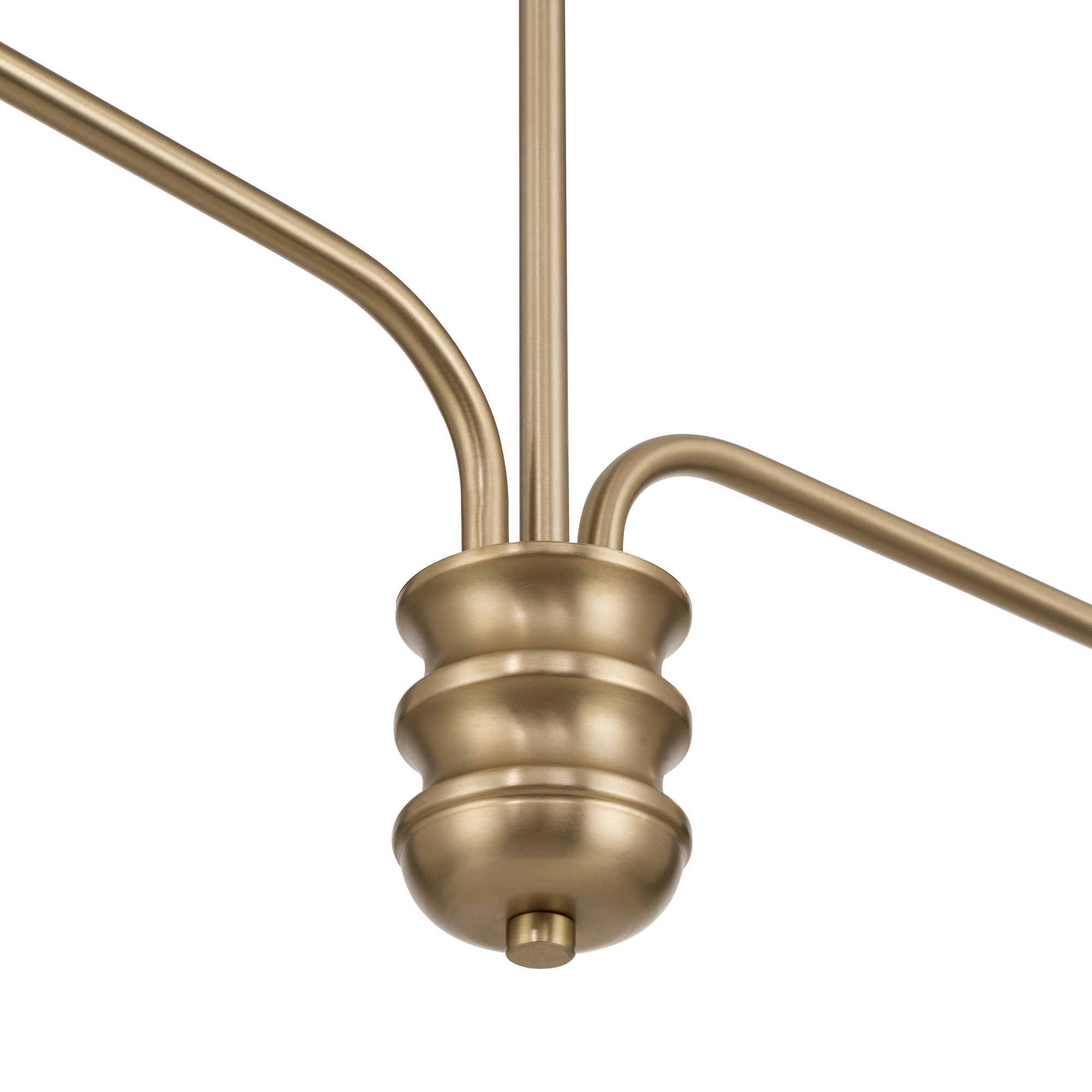 Image 6 Possini Euro Nikos 48" Wide Matte Brass 2-Light Shade Pendant Light more views