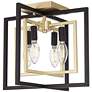 Watch A Video About the Possini Euro Nima Black Gold 4 Light Ceiling Light