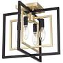 Watch A Video About the Possini Euro Nima Black Gold 4 Light Ceiling Light