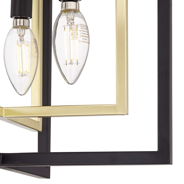 Image 3 Possini Euro Nima 13" Wide Modern Black Gold 4-Light Ceiling Light more views