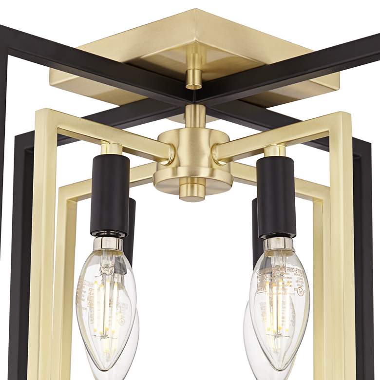 Image 4 Possini Euro Nima 13" Wide Modern Black Gold 4-Light Ceiling Light more views