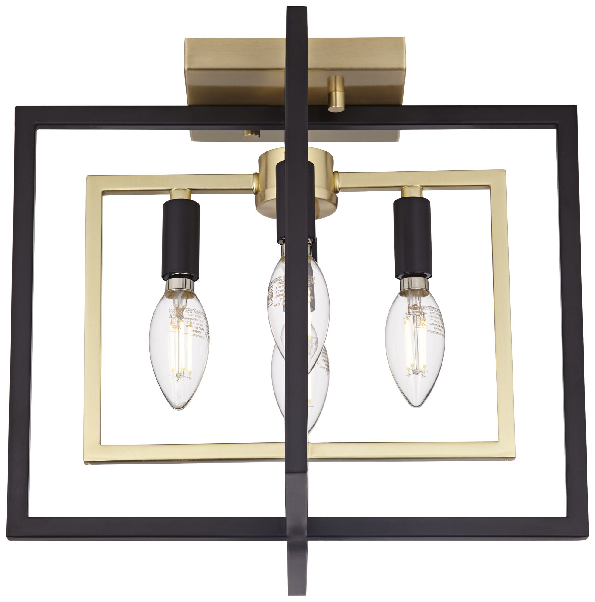 Watch A Video About the Possini Euro Nima Black Gold 4 Light Ceiling Light