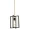 Possini Euro Nima 8" Wide Black Gold Open Rectangle Mini Pendant