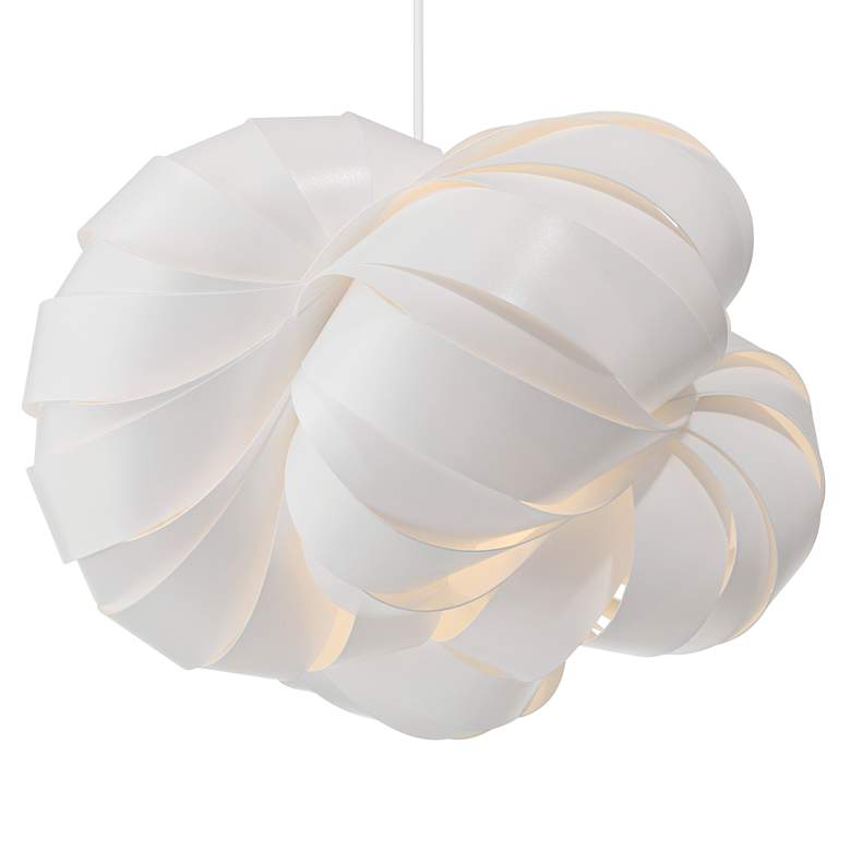 Image 3 Possini Euro Nimbus 19 1/4" Wide White Plastic Pendant Light more views
