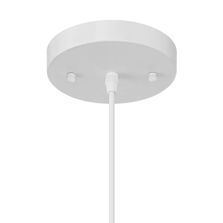 Image 4 Possini Euro Nimbus 19 1/4" Wide White Plastic Pendant Light more views