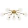 Possini Euro Nimbus 28" Gold Glass 9-Light LED Sputnik Ceiling Light